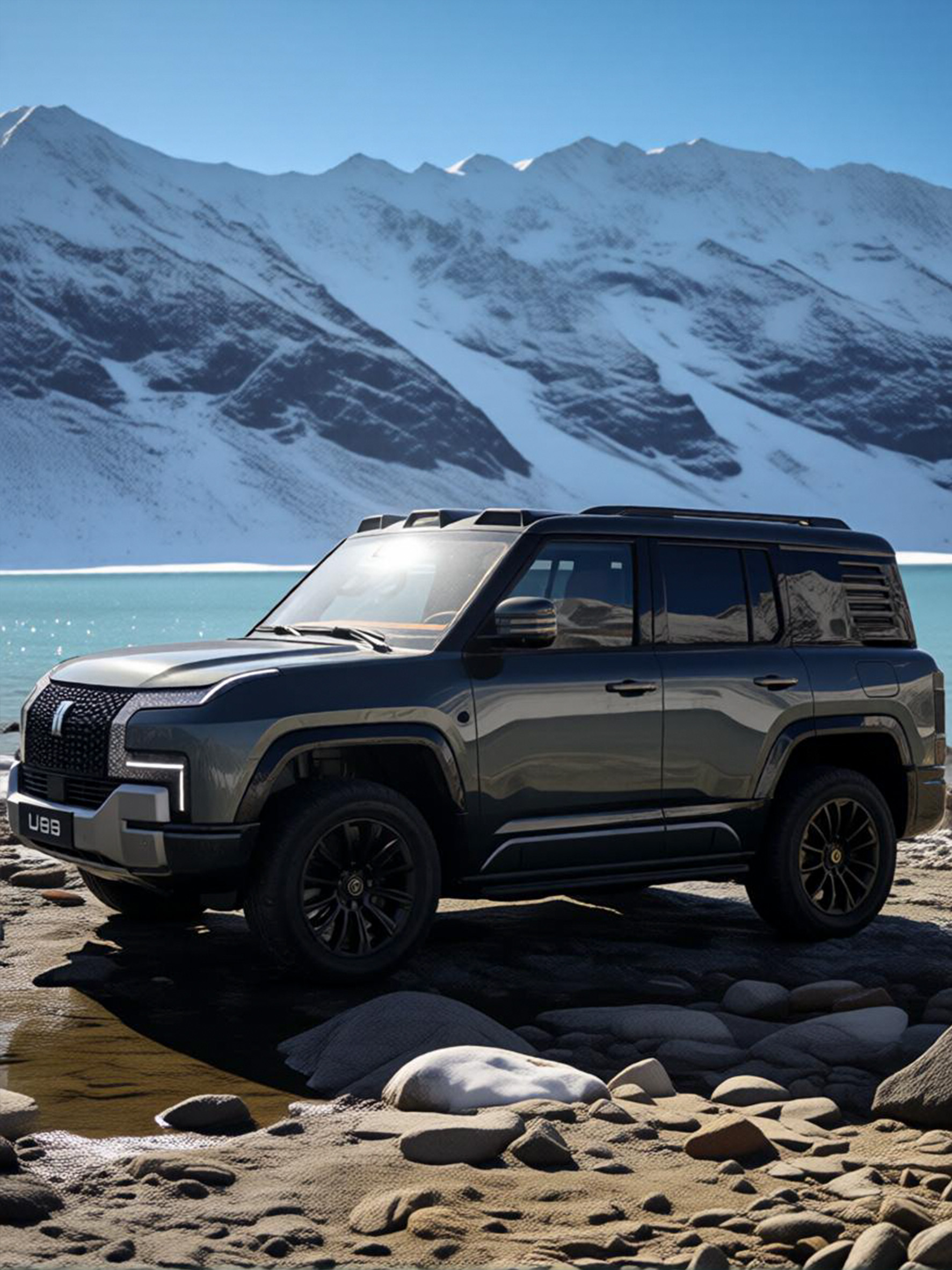 U98 SUV转为侧面视角的效果