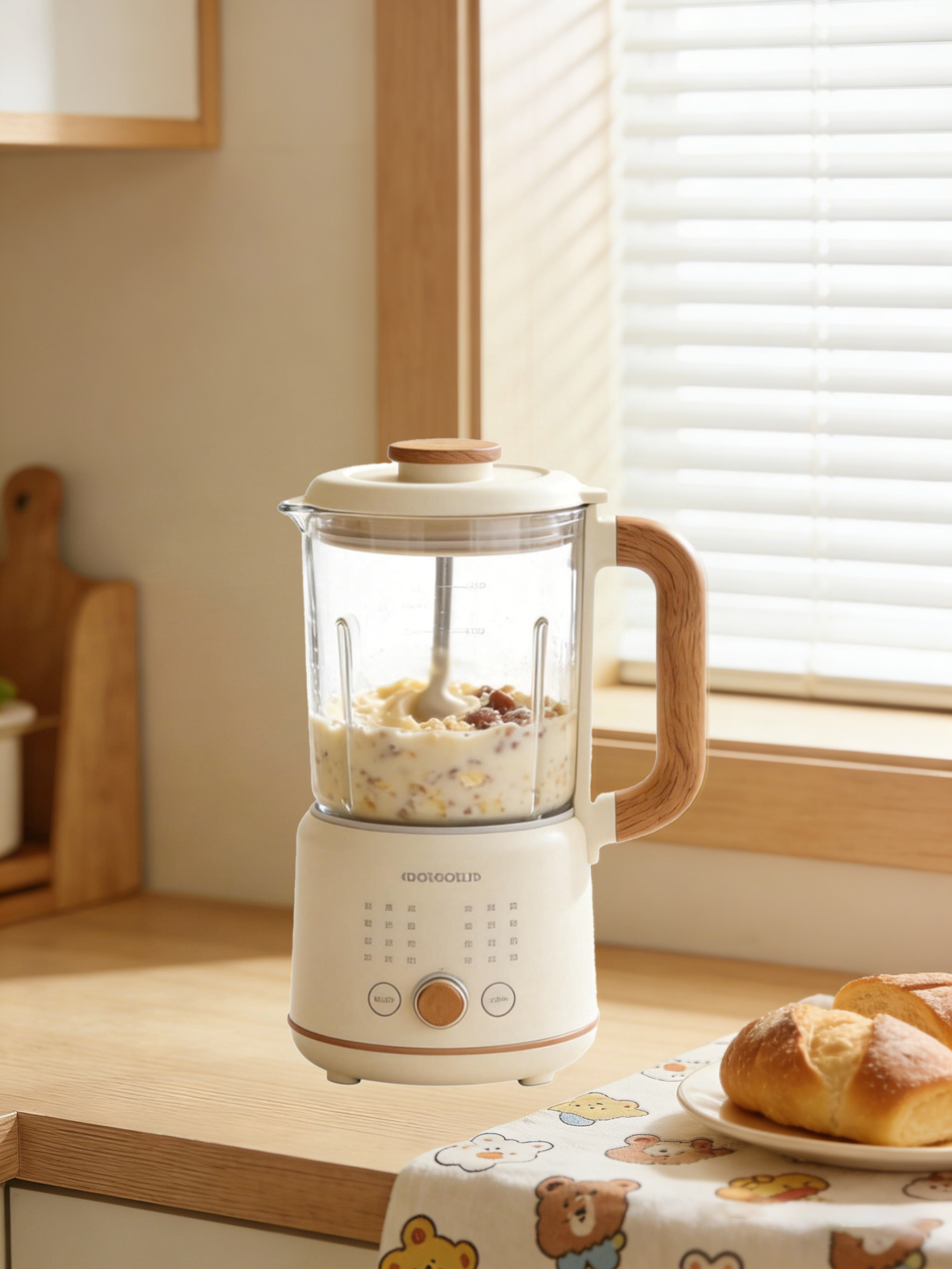 破壁机溶图后与日式厨房场景自然融合