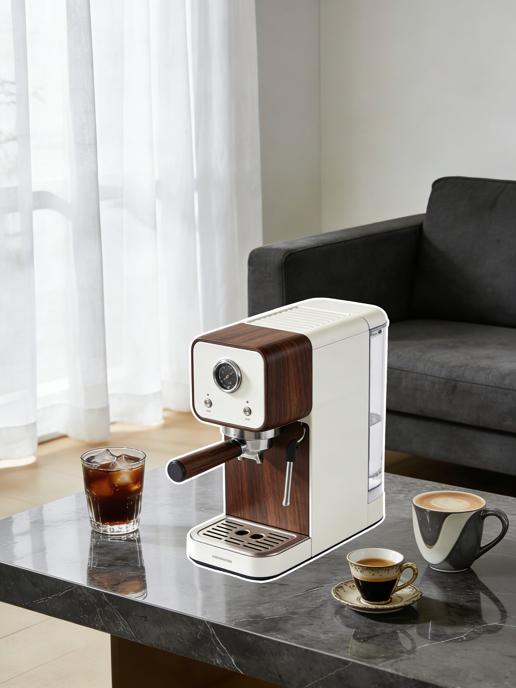 实木椅在另一个家居场景中溶图前