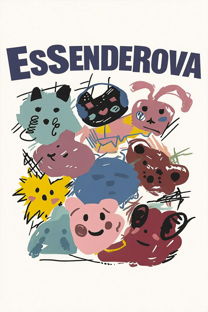 提取后的动物涂鸦插画图案