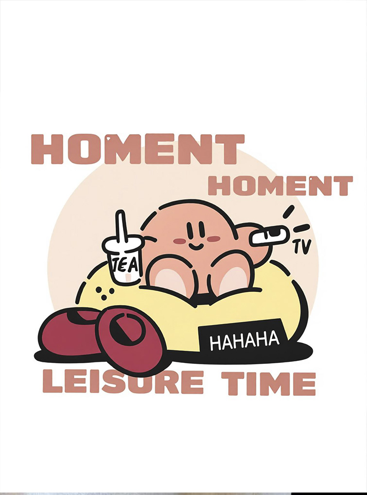 提取后的干净卡通印花图案