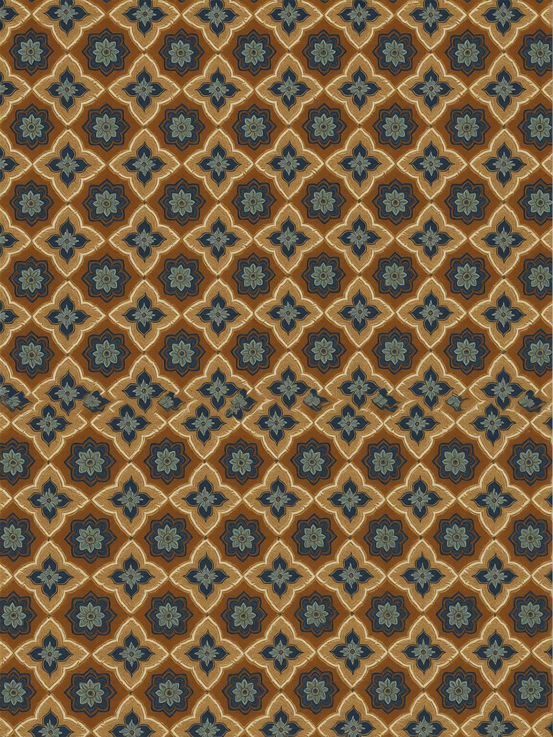 提取后的平整几何花砖纹样