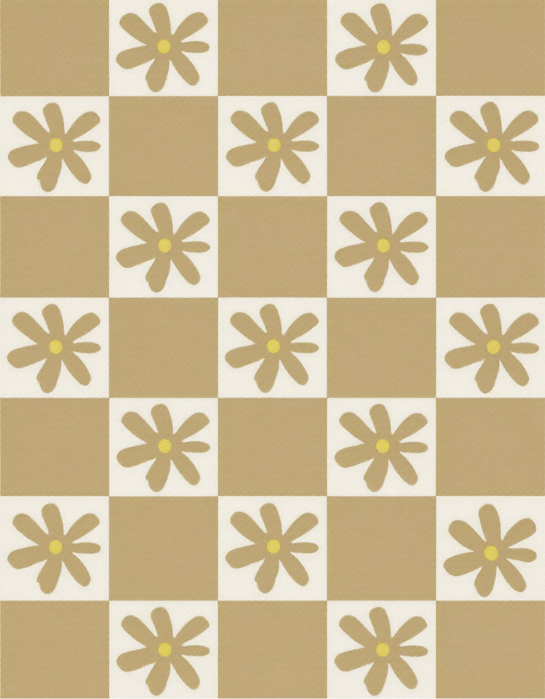 提取后的棋盘格雏菊平面纹样