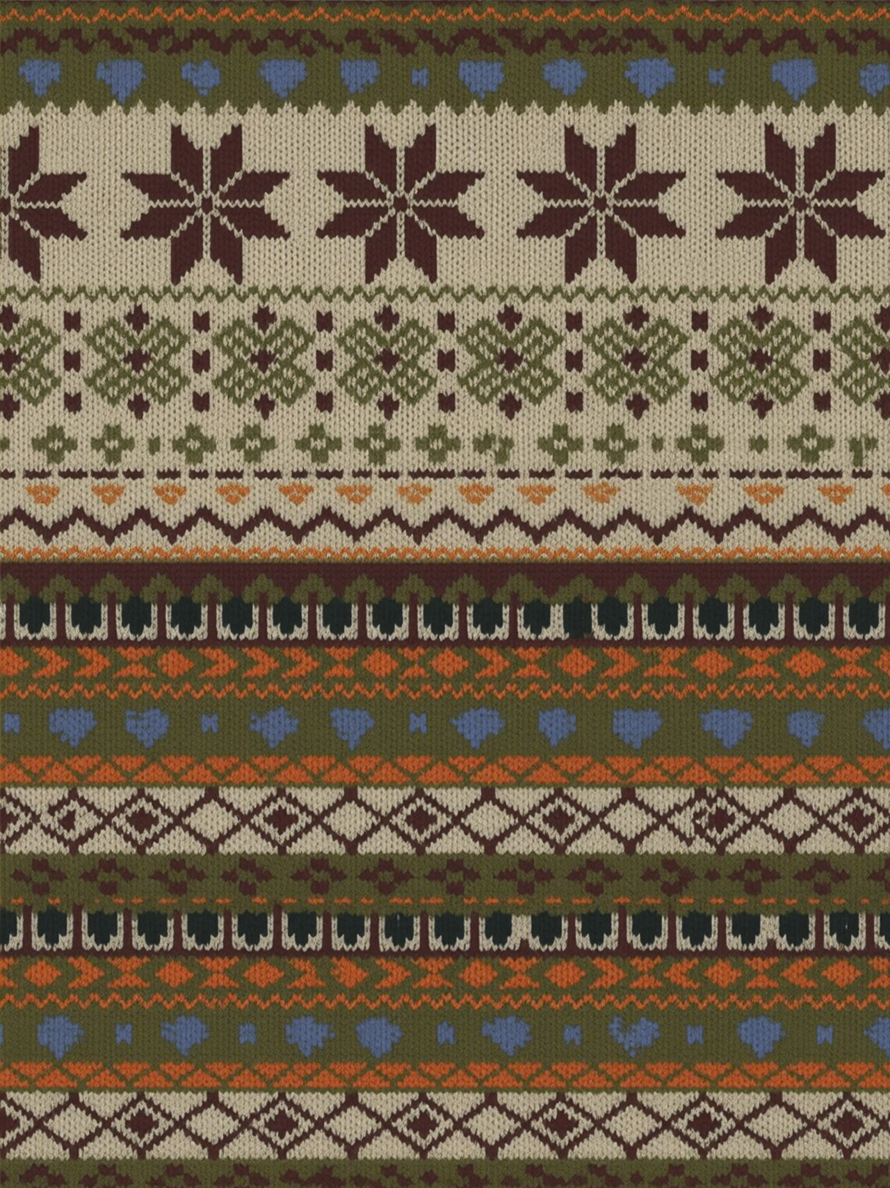 提取后的费尔岛编织纹样