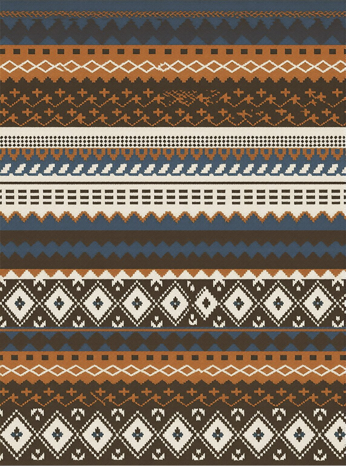 提取后的民族风菱形条纹纹样