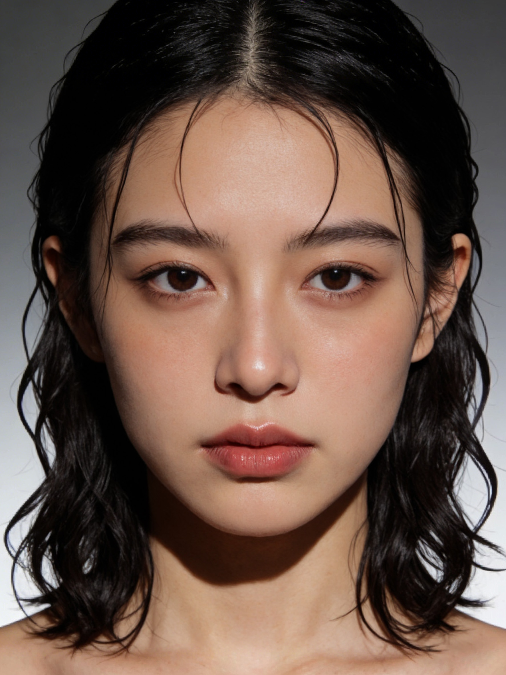 修图后无痕去除痘印皮肤真实