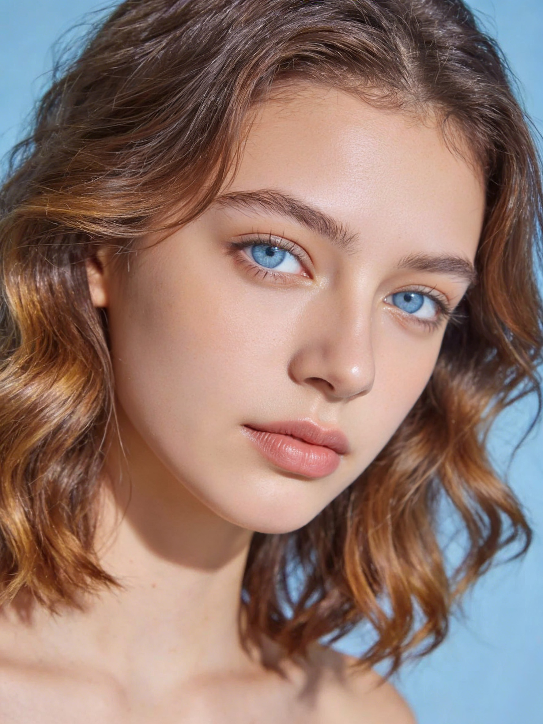 新手修图后肤质细腻