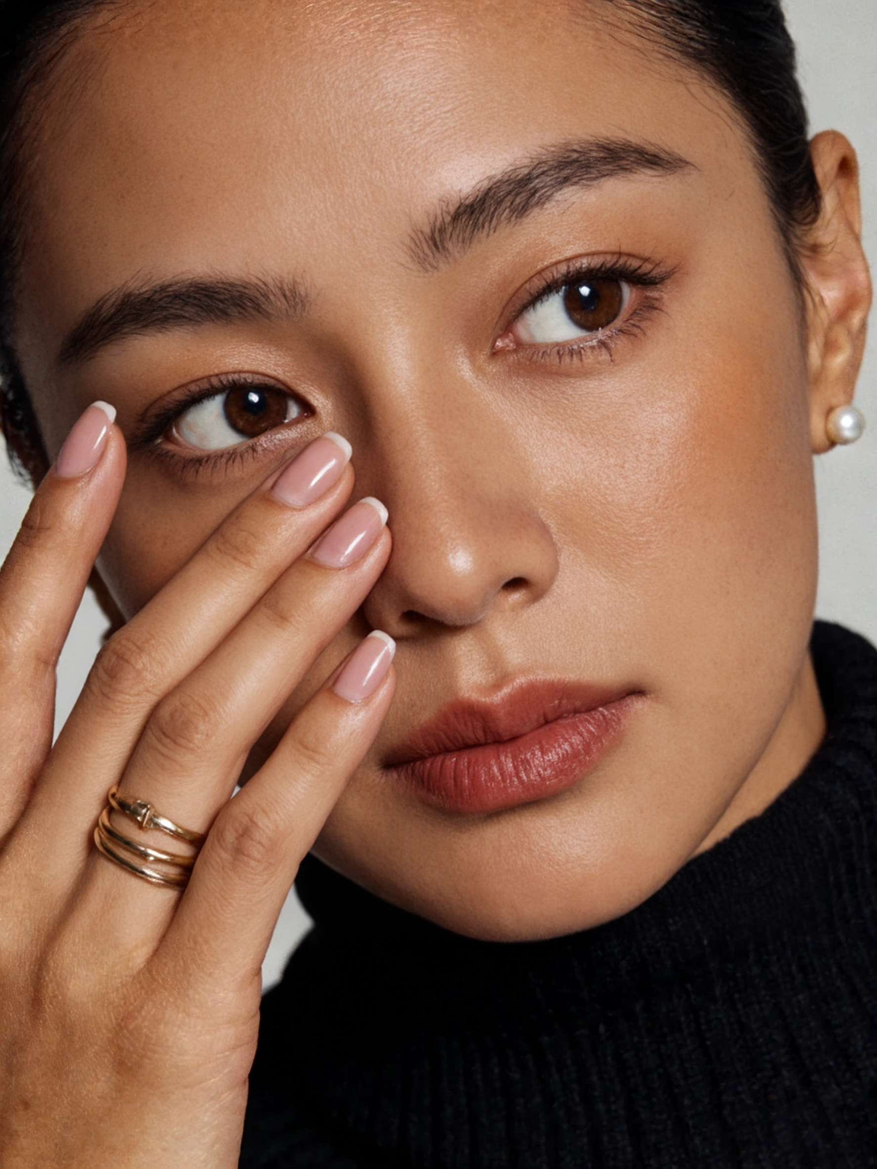 不同肤质修图后:瑕疵清除皮肤细腻 第二组修图后