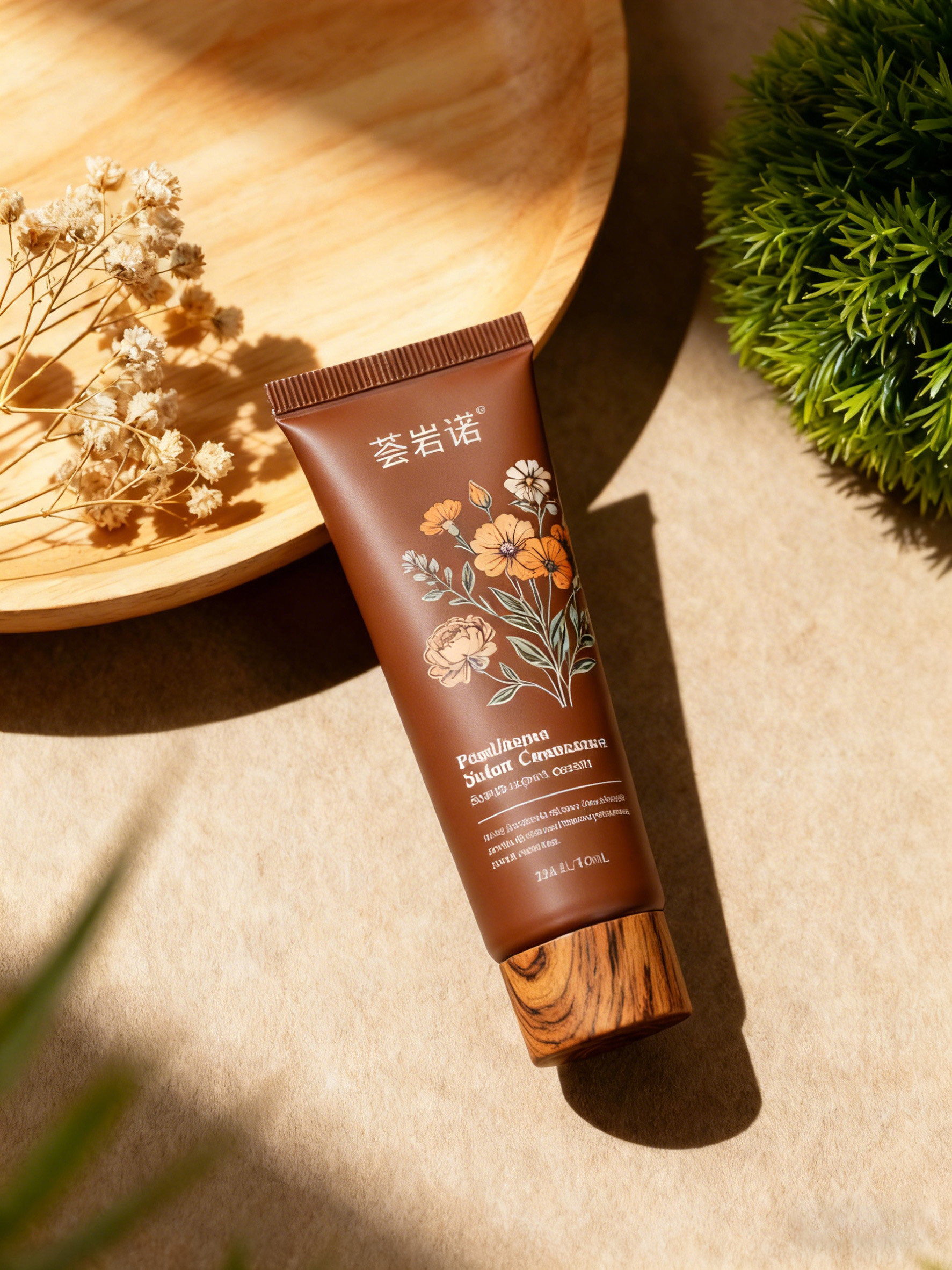 护肤品溶图打光处理后的自然光影效果