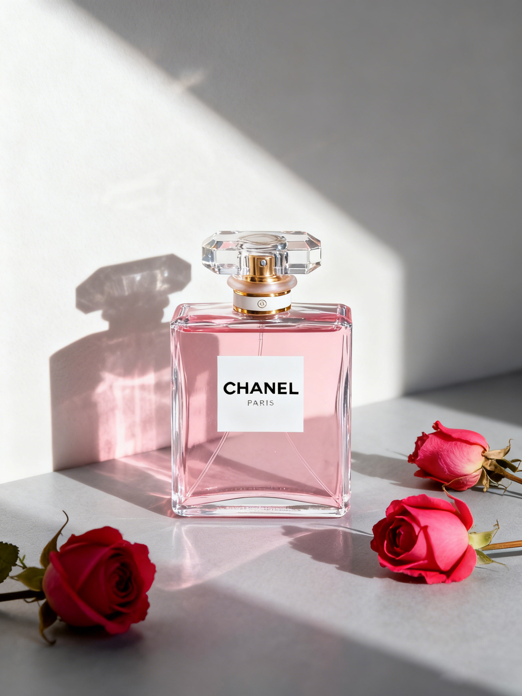 香水瓶溶图打光后的专业级效果