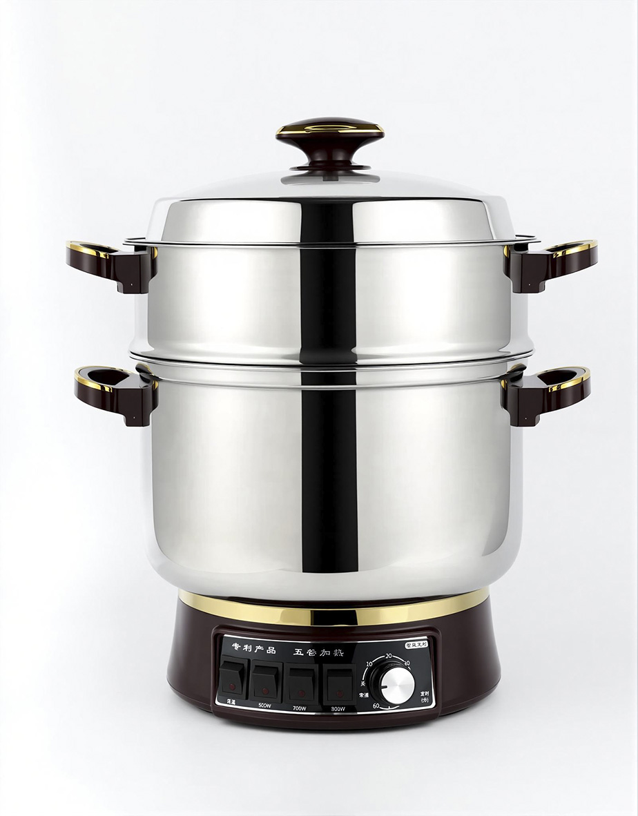 不锈钢蒸锅精修后高光整齐