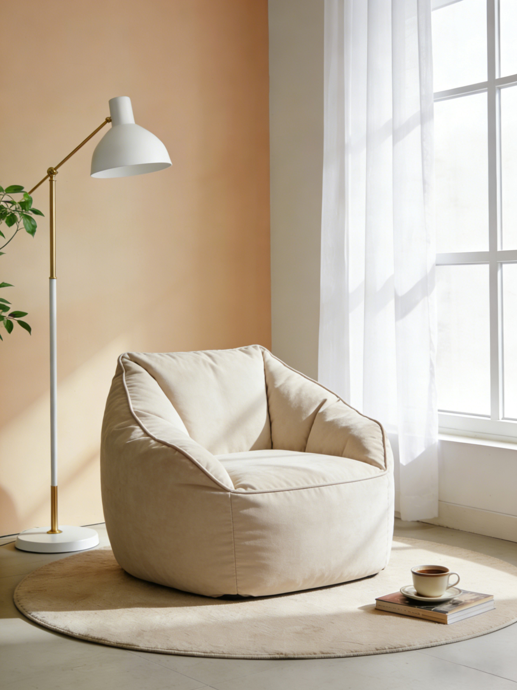 单椅迁移后融入暖色室内环境光影自然