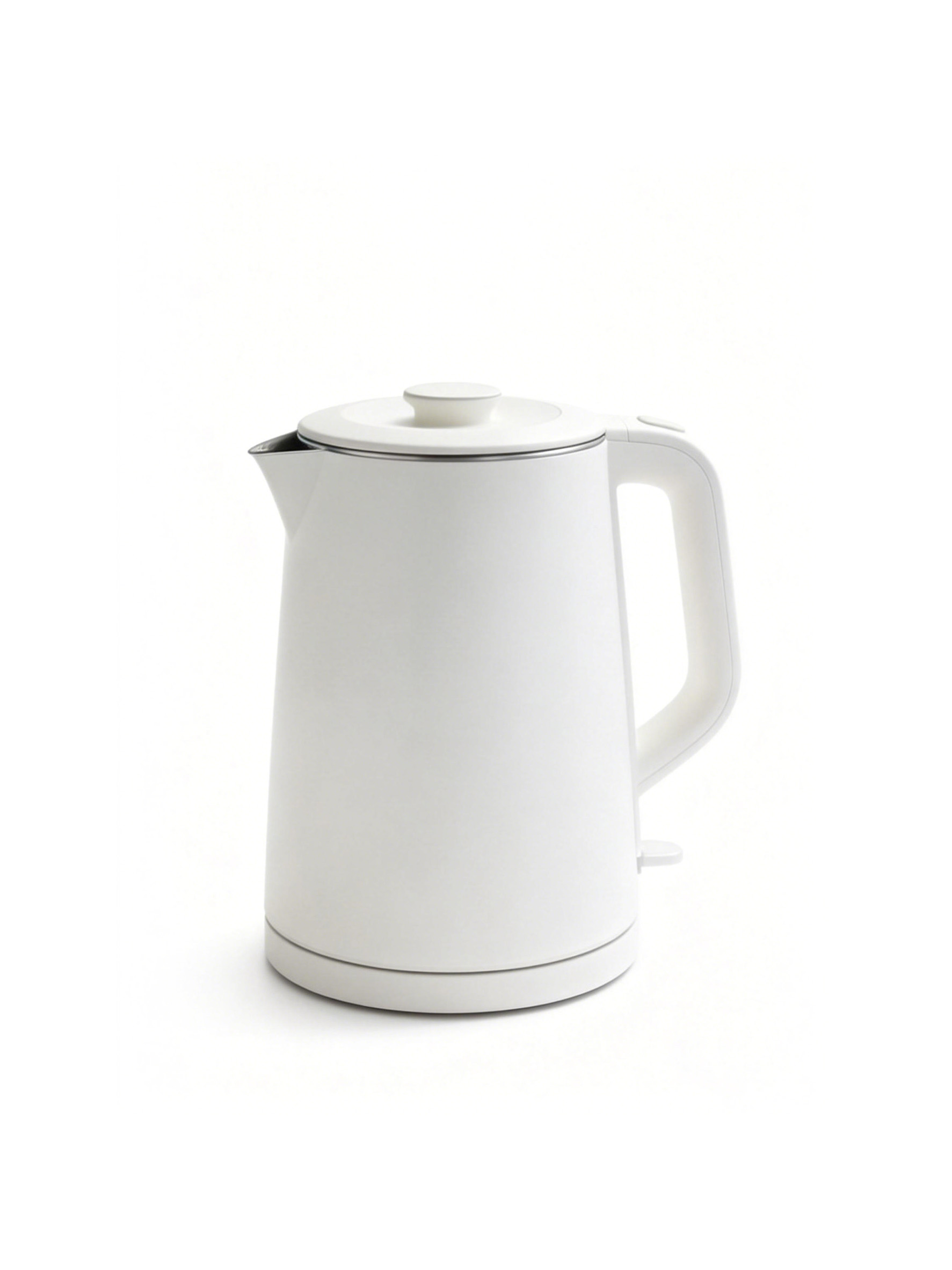 白色热水壶白底产品图简洁设计