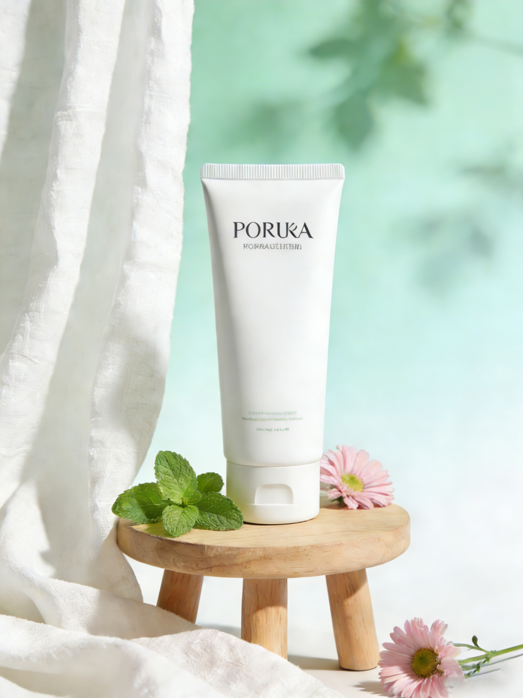 护肤品产品迁移到清新风格场景