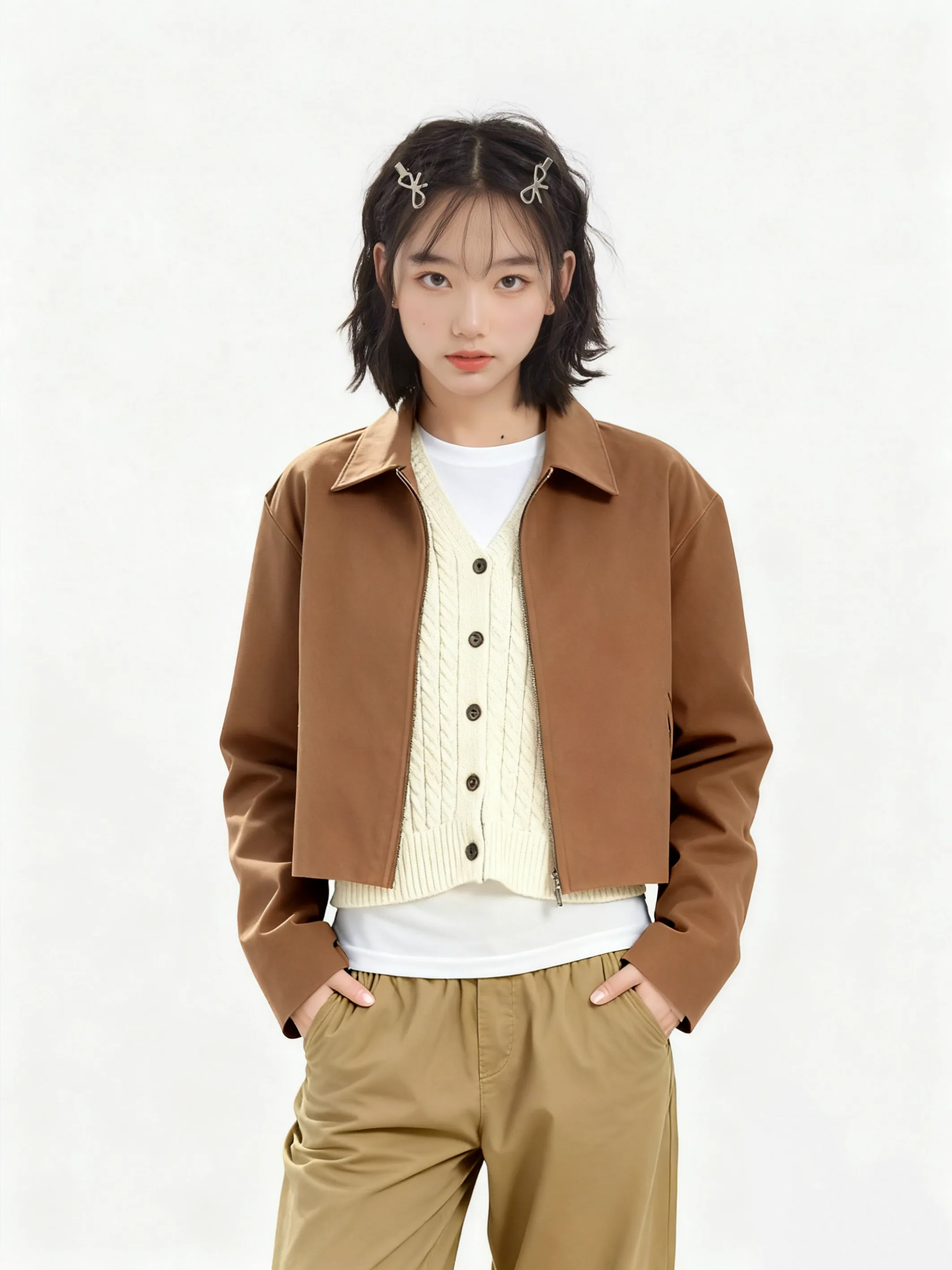第二组:准备换另一款衣服 第二组搭配上身前