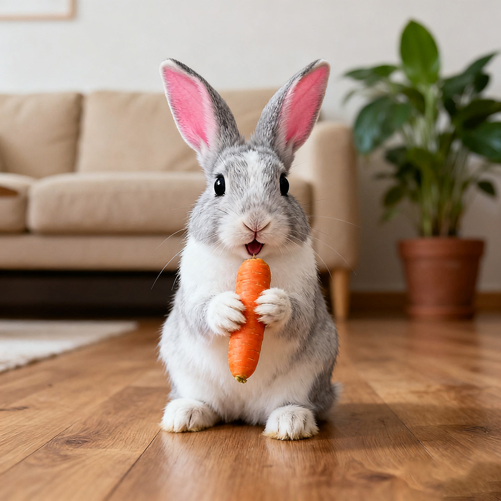 兔子融入场景的最终效果