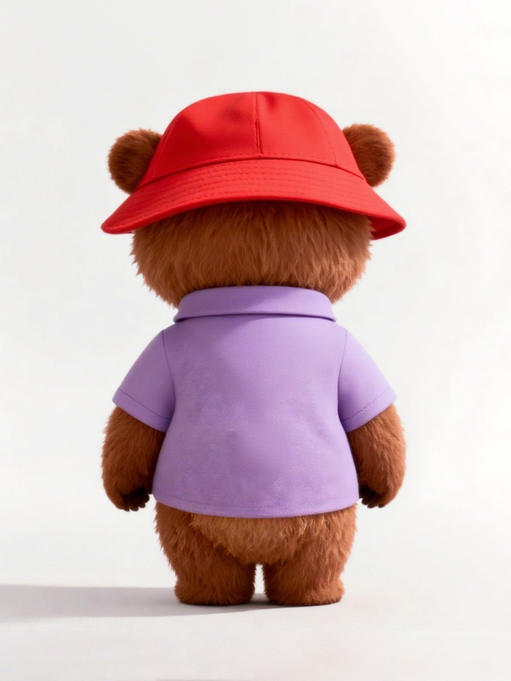 AI生成的玩具熊背面视图