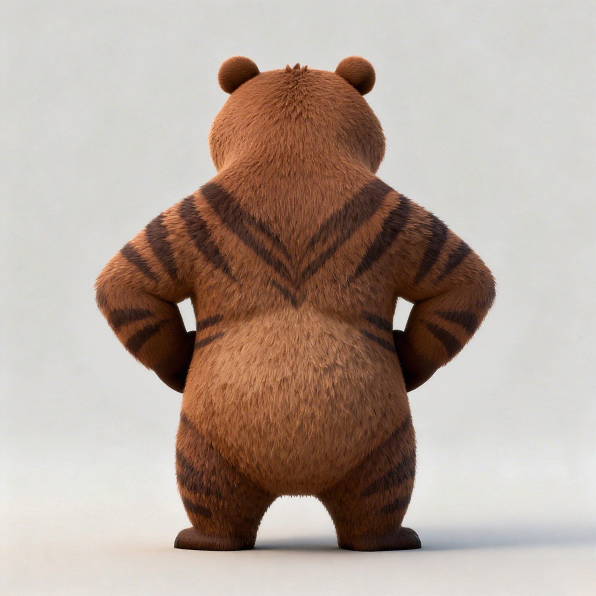 卡通熊后视图生成结果