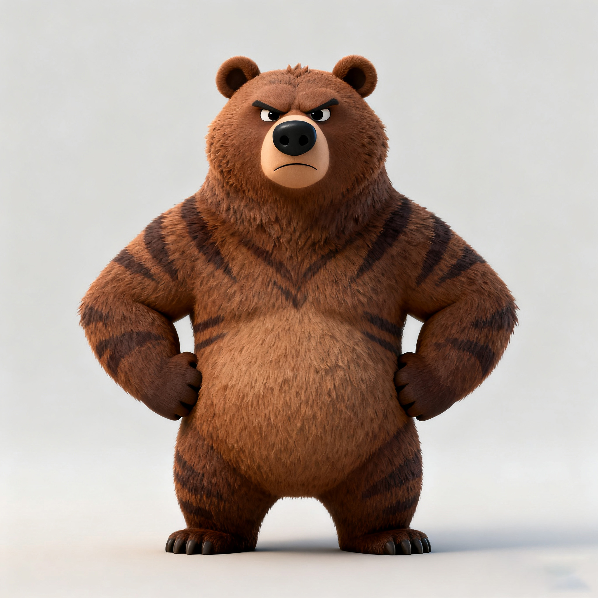 卡通熊正面原始素材