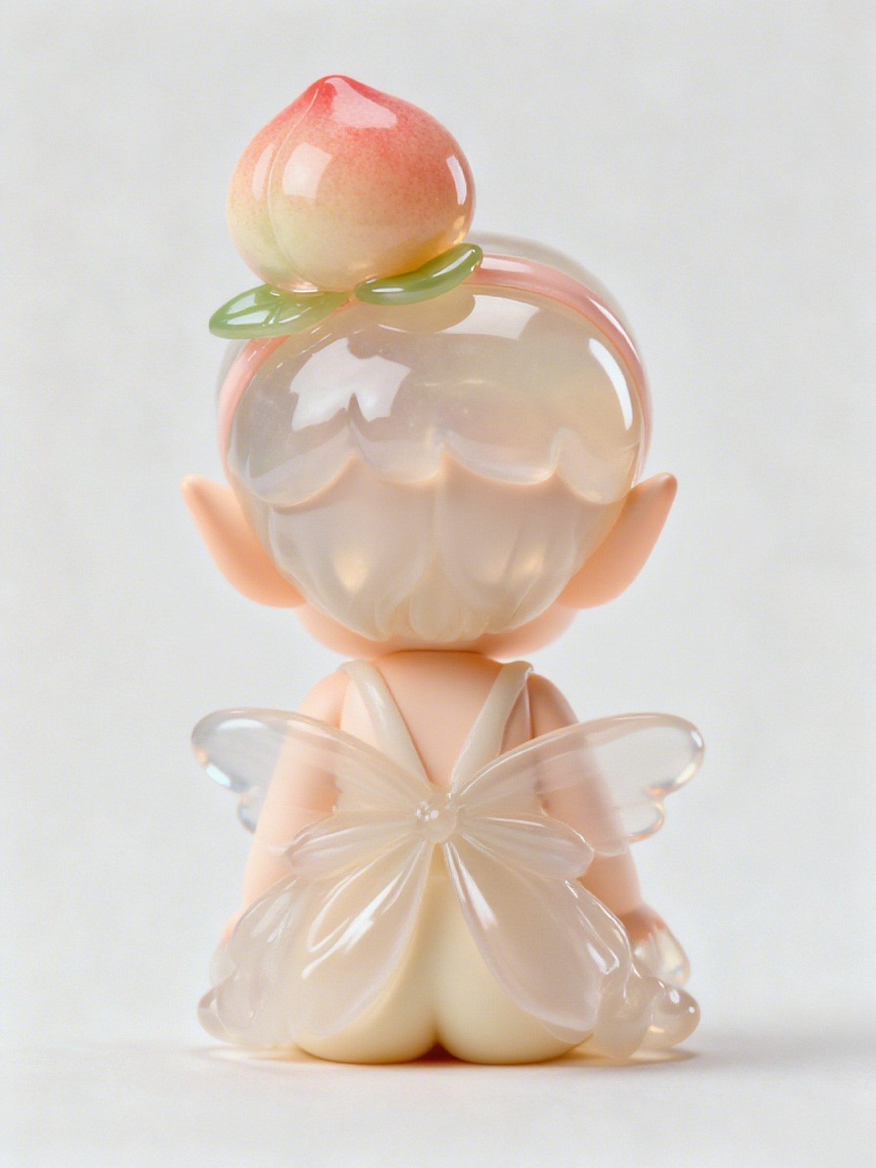 水晶精灵潮玩AI生成的背面图