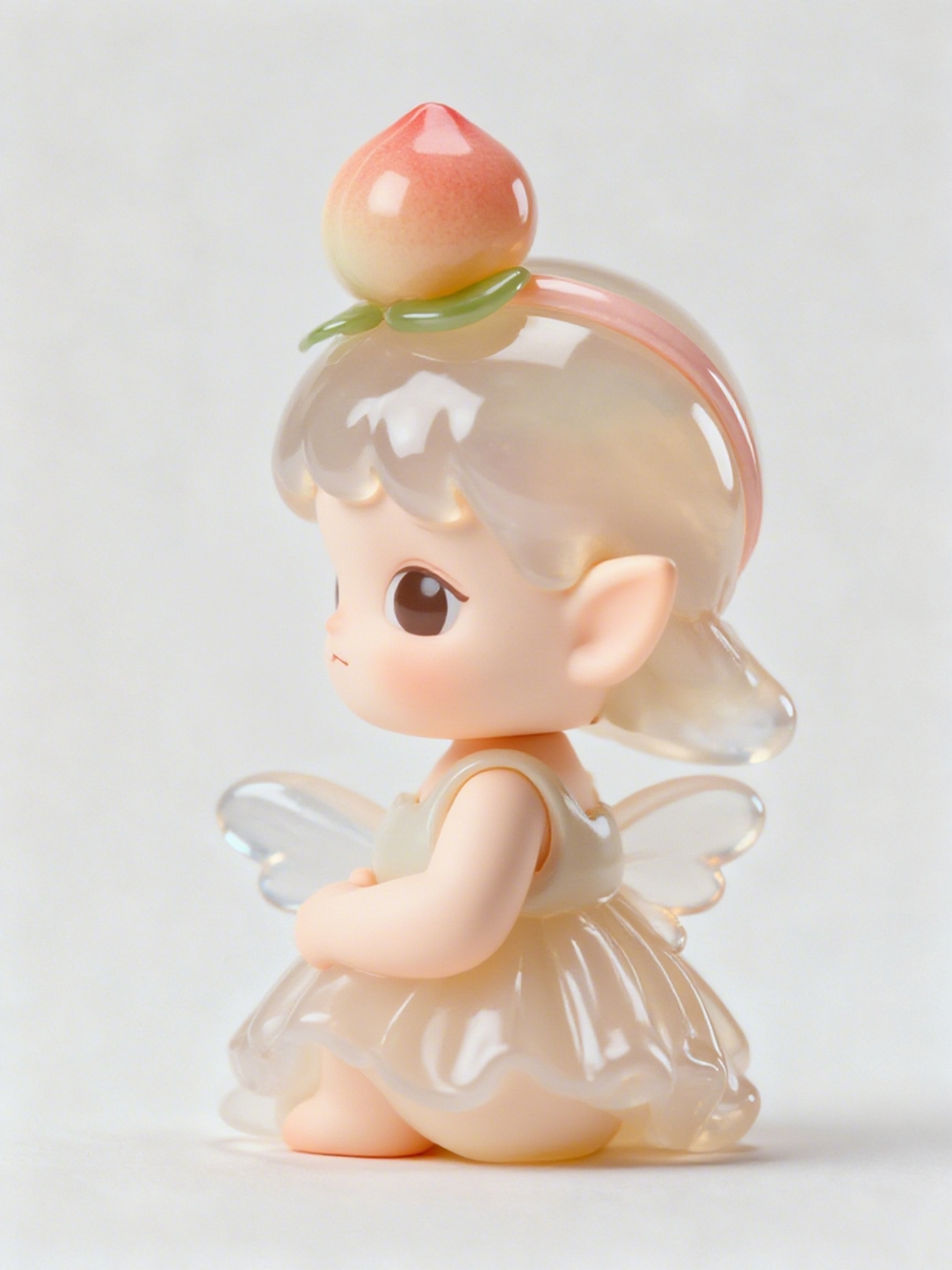 水晶精灵潮玩AI生成的侧面图