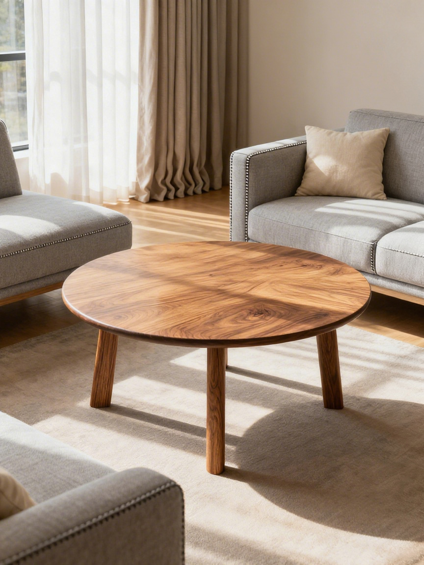 茶几融入客厅场景透视和光影正确