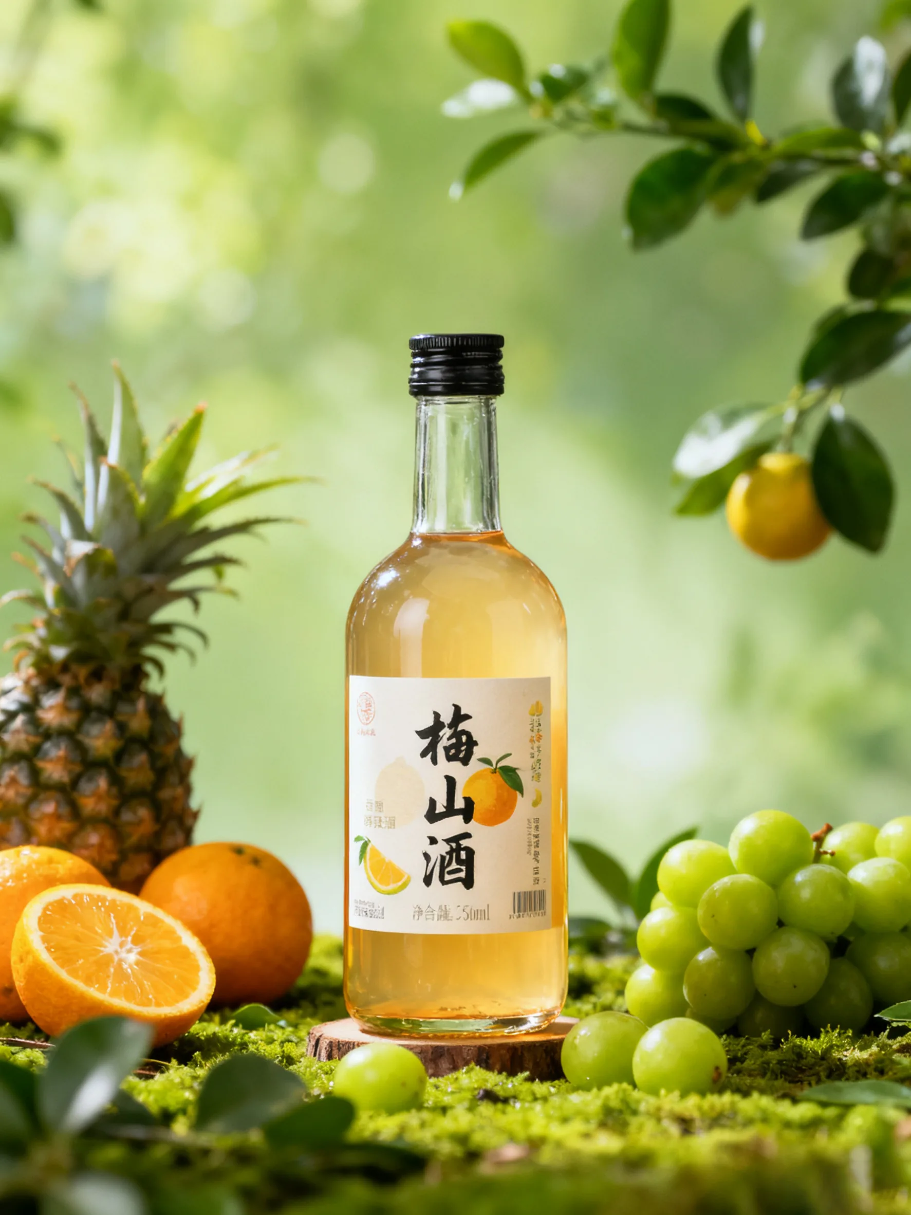溶图后:玻璃反光与新场景匹配 香水瓶在另一场景中溶图后