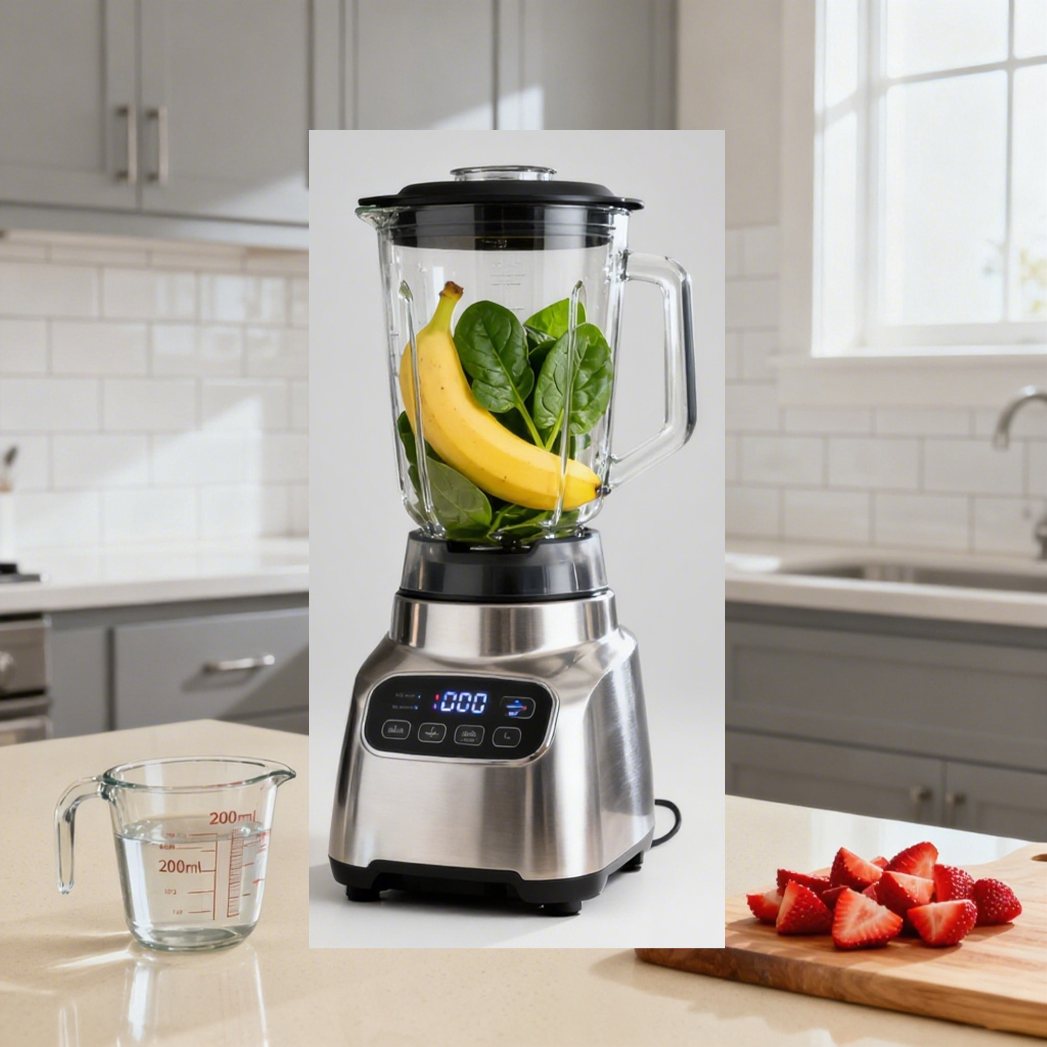 破壁机融入场景前的白底产品图