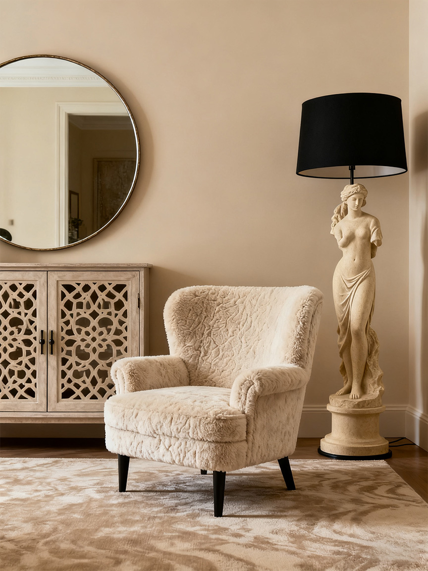 椅子融入家居场景效果自然