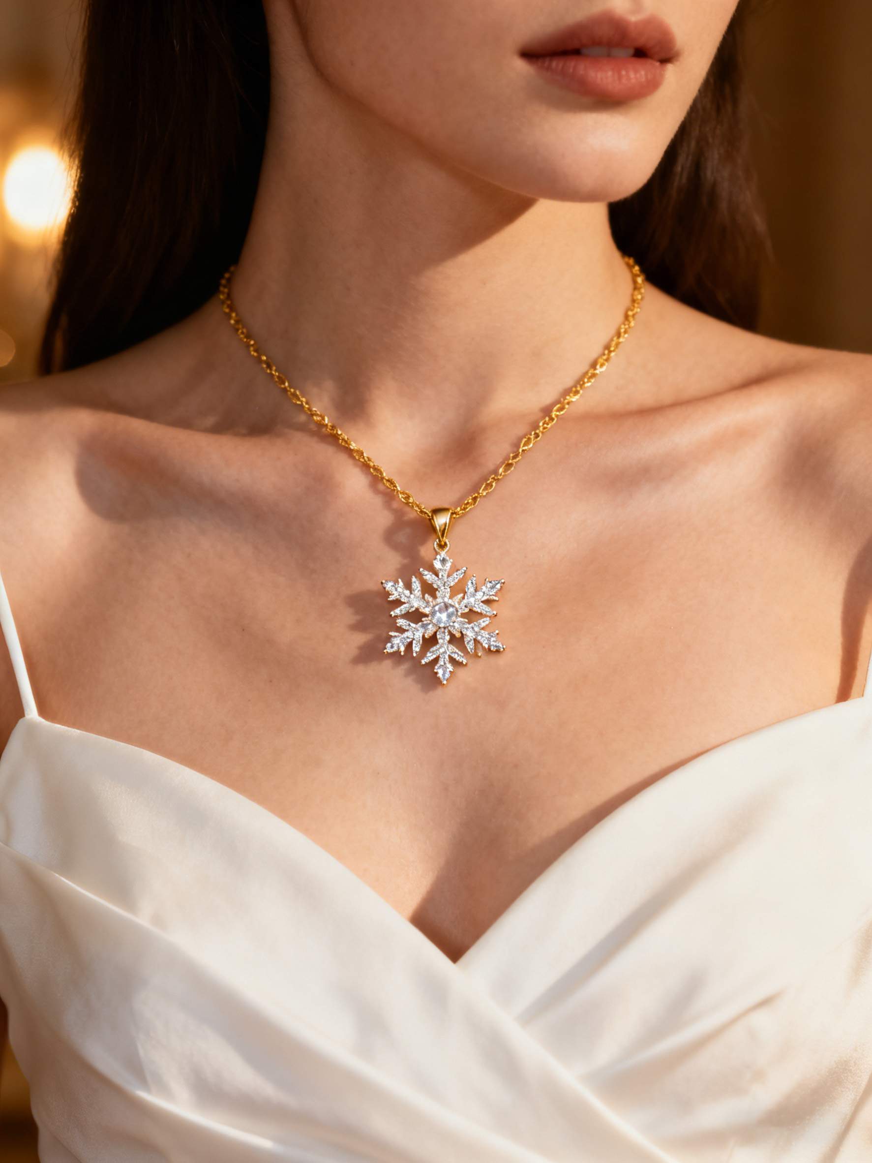 项链溶图后与模特场景融合效果