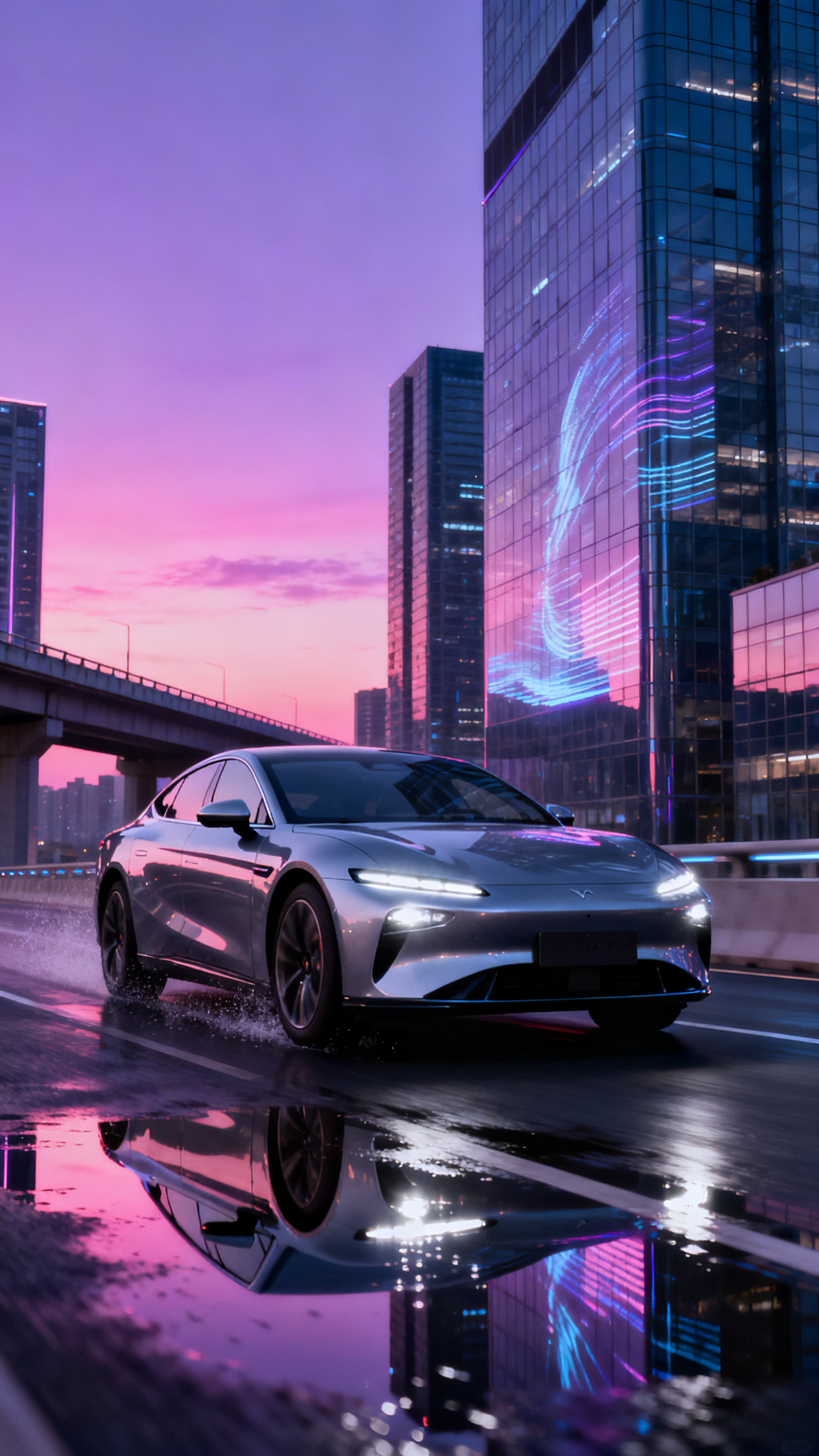 汽车融入公路场景的效果