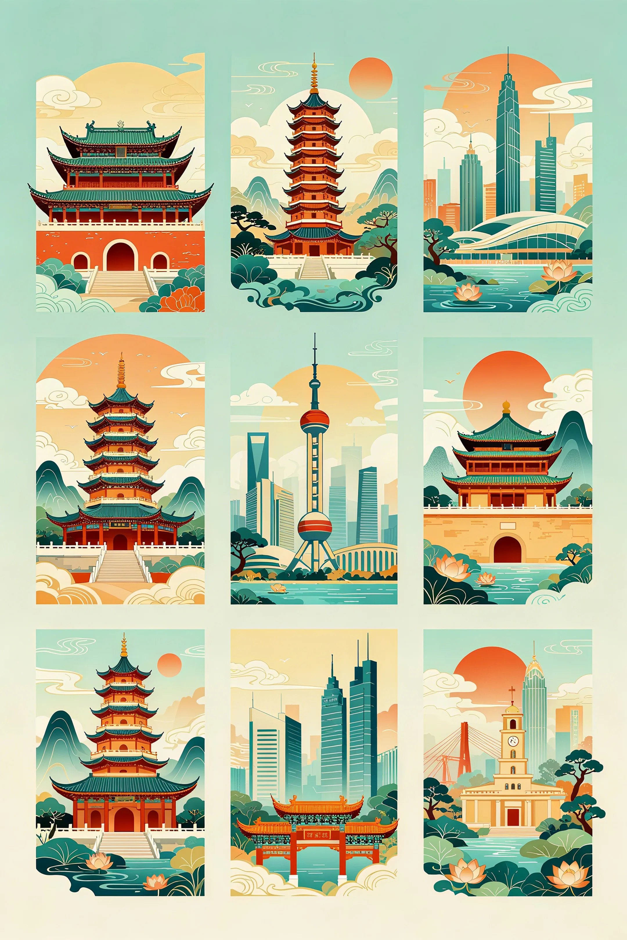 IP衍生:插画风格角色的多视角生成 插画风格IP衍生效果