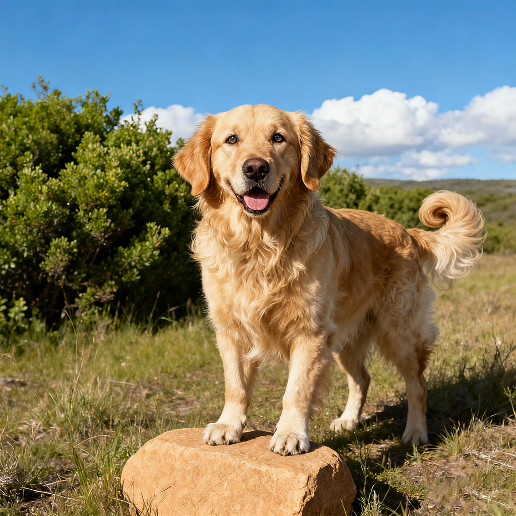 小狗放在草地场景中