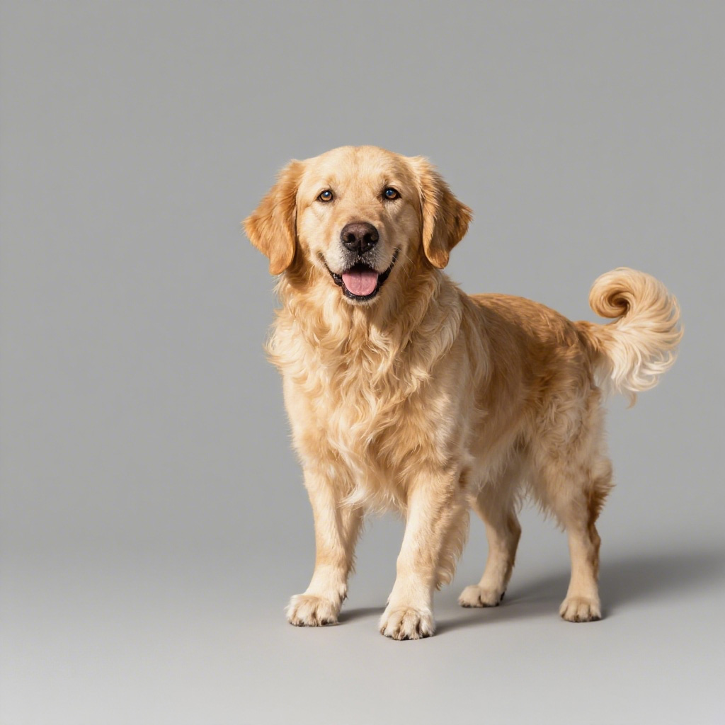 小狗原始白底素材照片