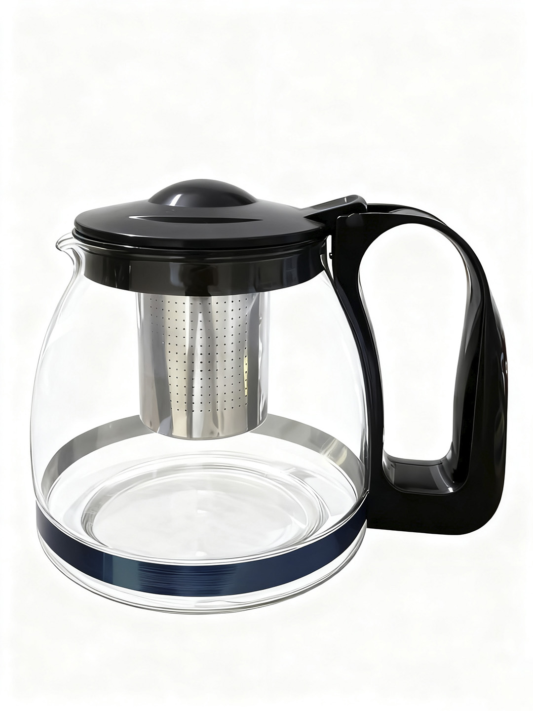 玻璃茶壶精修后光泽自然透明感增强