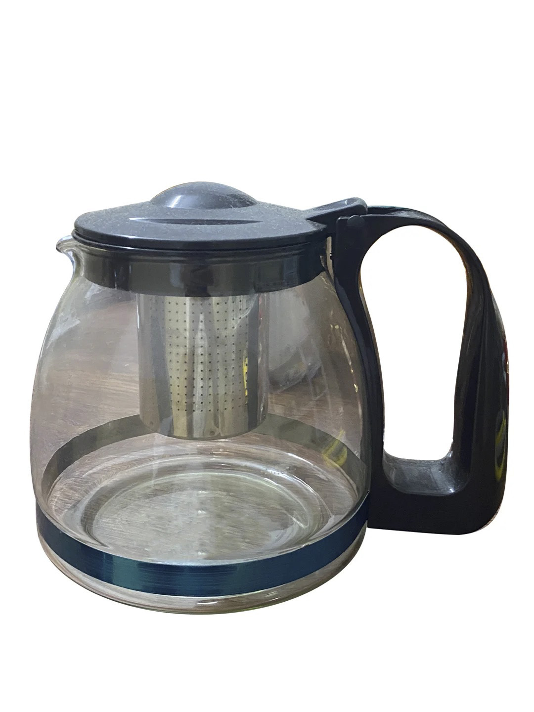 玻璃茶壶精修前原图有灰尘和光泽不均