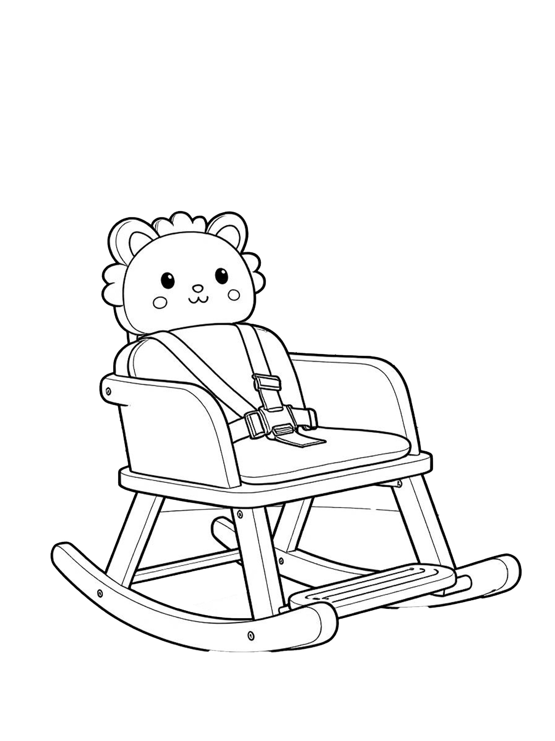 摇摇椅线稿提取结果曲面轮廓流畅