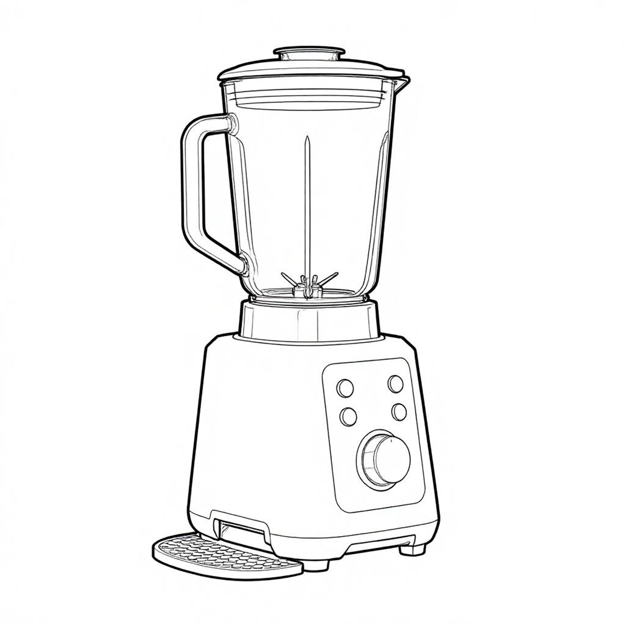 破壁机线稿提取结果