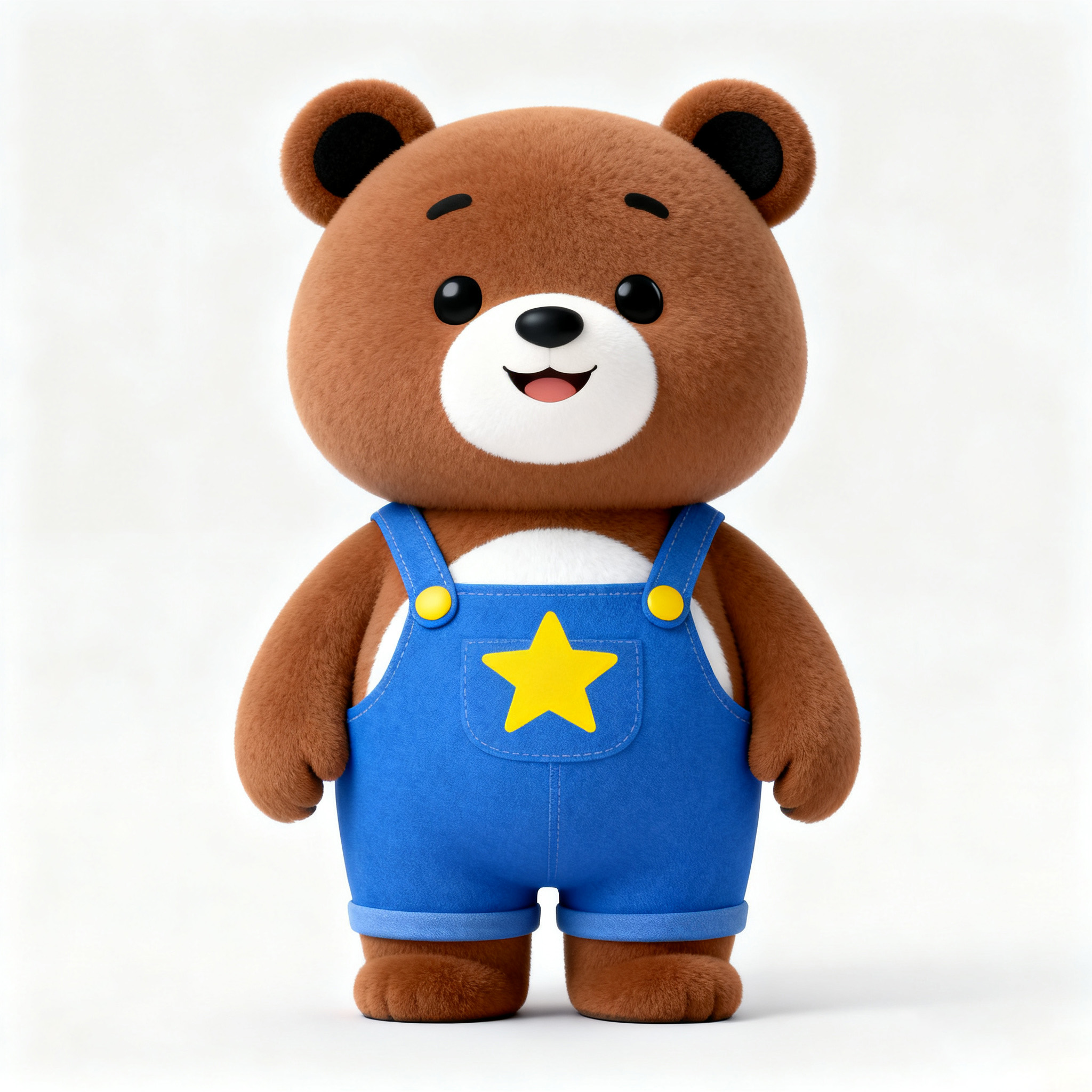 AI转身原图:卡通小熊正面图 卡通熊IP形象正面图