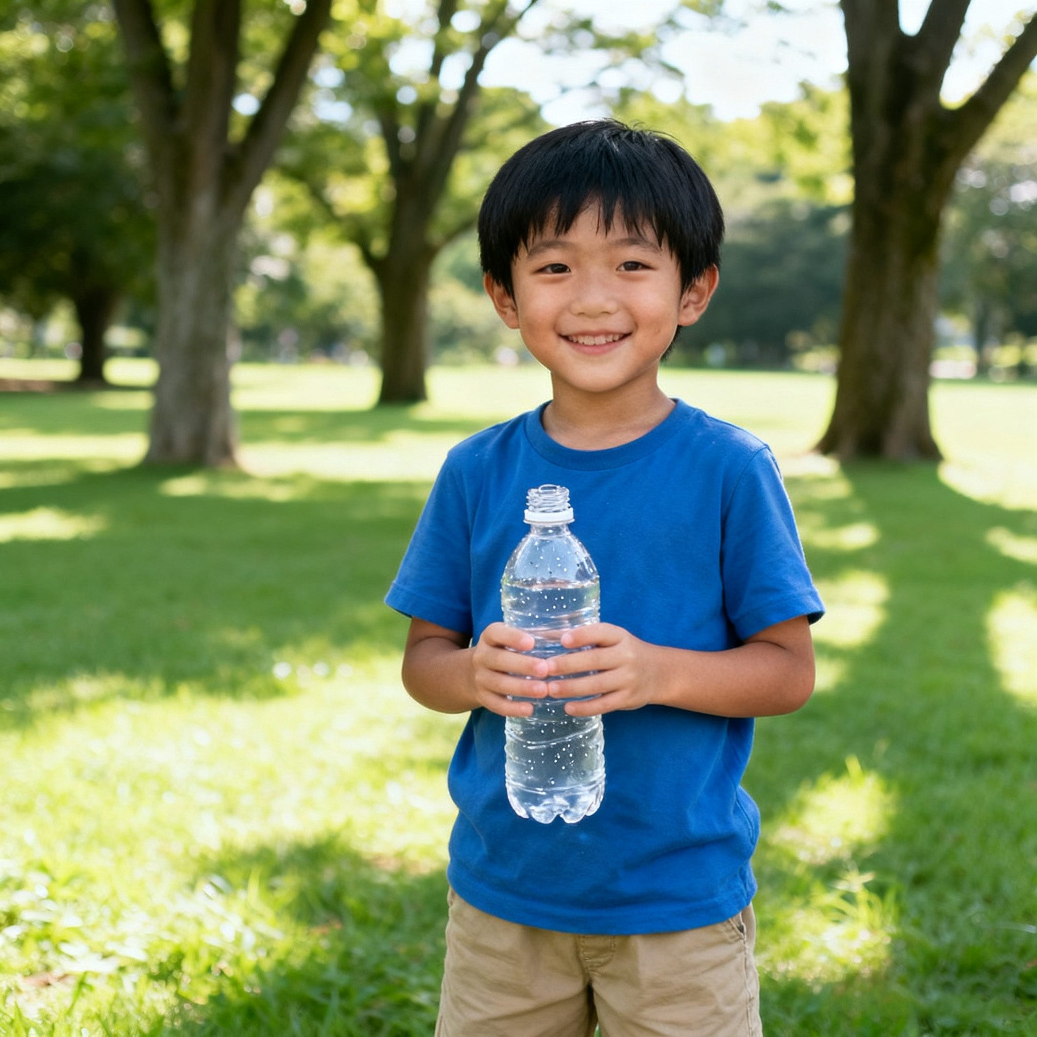 产品替换场景:模特手持产品的电商拍摄图 电商模特手持水瓶的户外拍摄照片