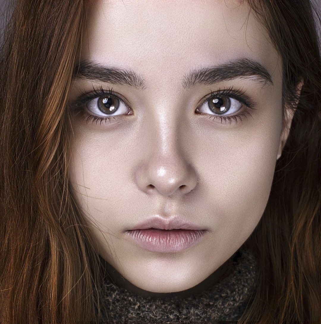 第一组人像修图后皮肤干净自然