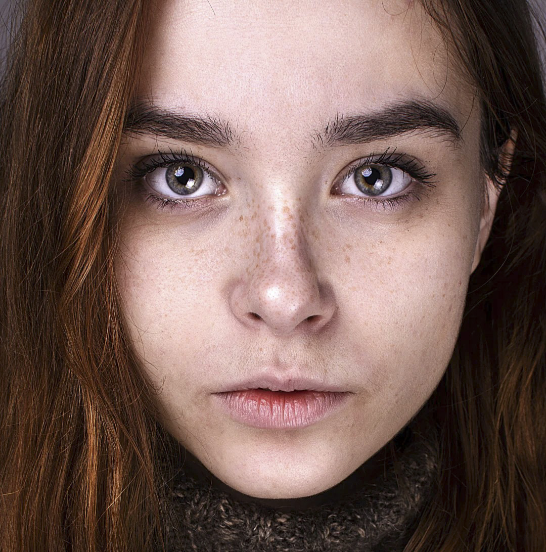 第一组人像修图前面部有明显瑕疵