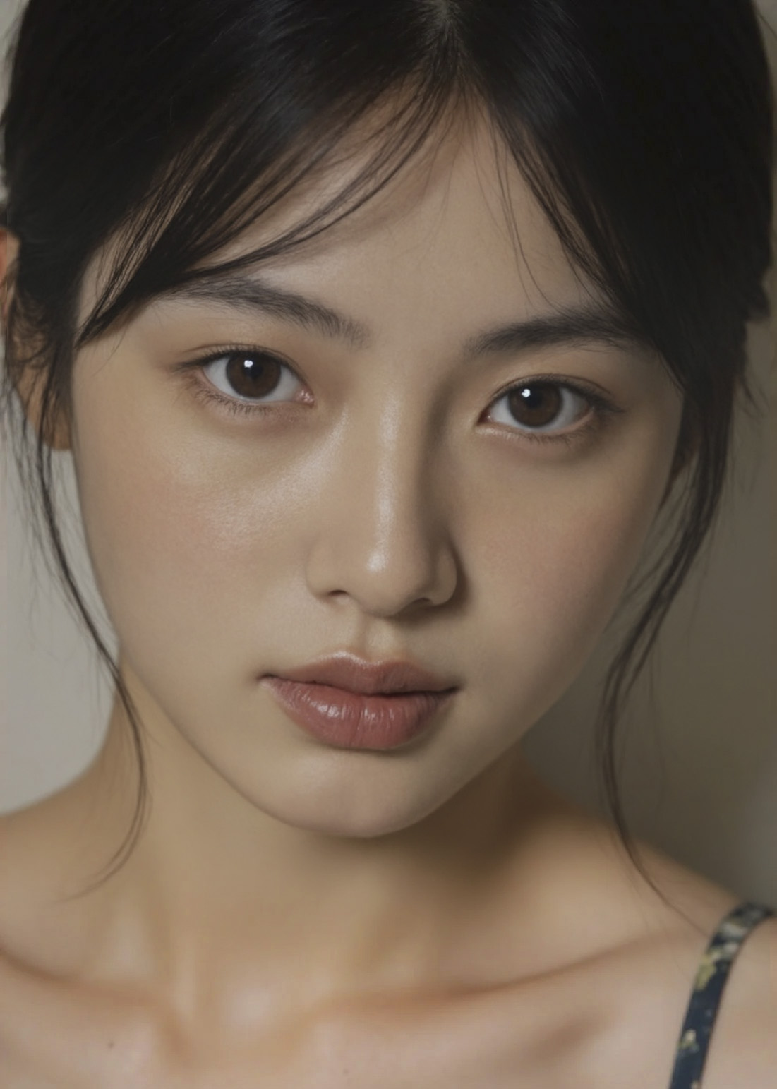 另一人像在不同光线下修图后