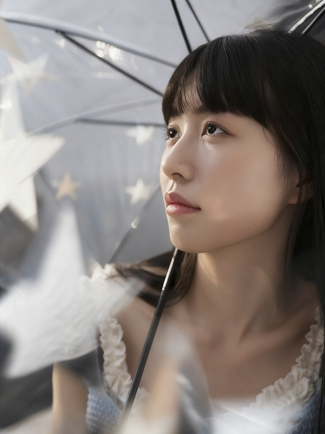 少女人像精修后皮肤平滑自然