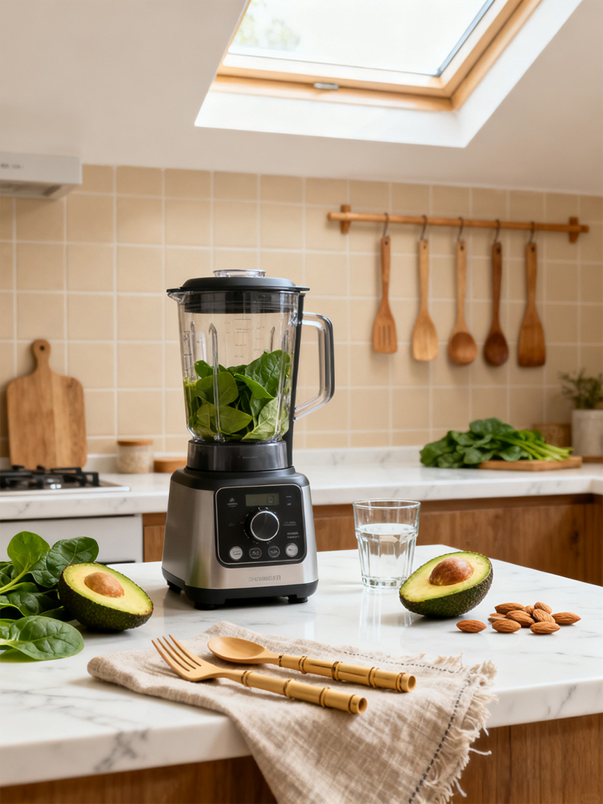 破壁机融入场景后效果图