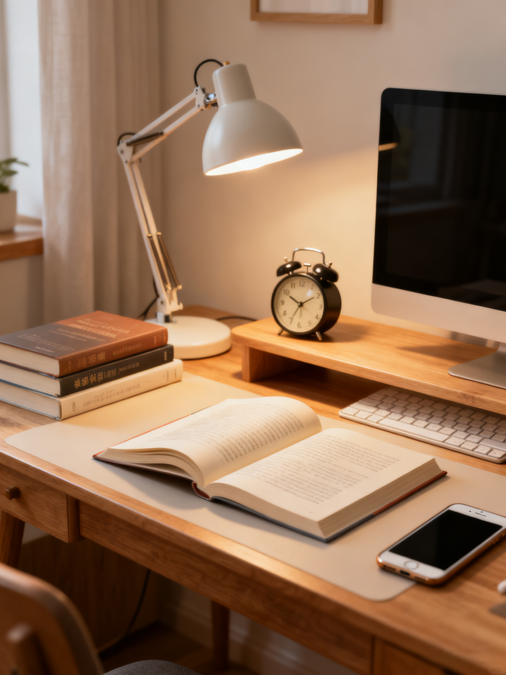 书桌上有多余物品需要去除