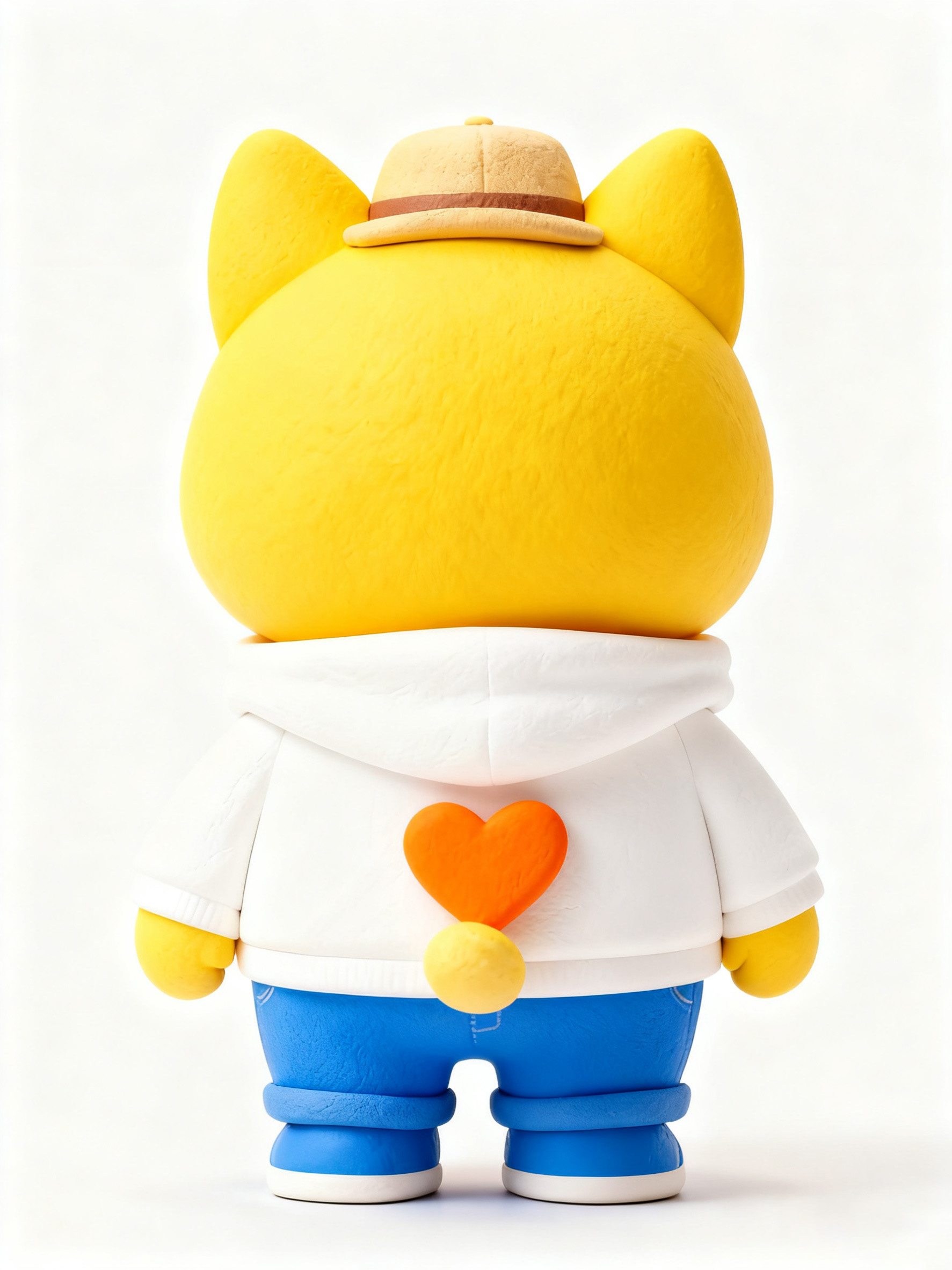 卡通柴犬玩偶背面视角