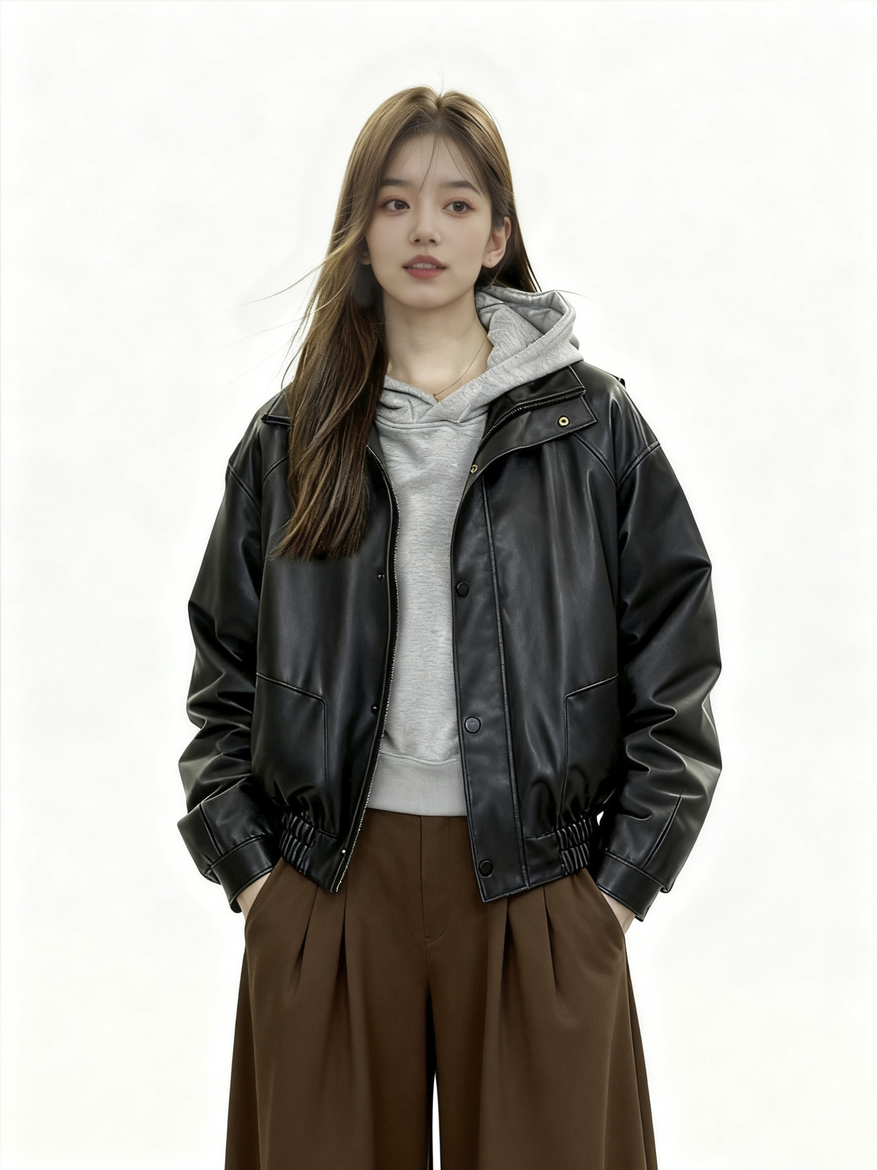 另一款服装上身后