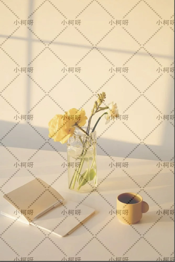 场景图片去水印前布满水印标识