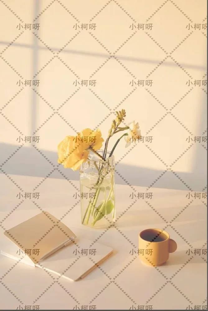 场景图片去水印前布满水印标识
